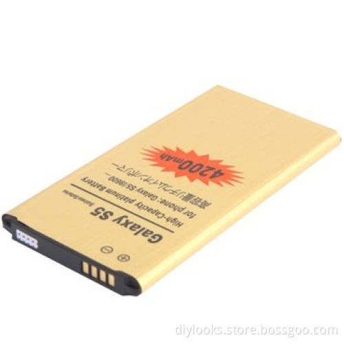 Refurbished 4,200mAh High Capacity Business Gold Replacement Battery for Samsung Galaxy S5